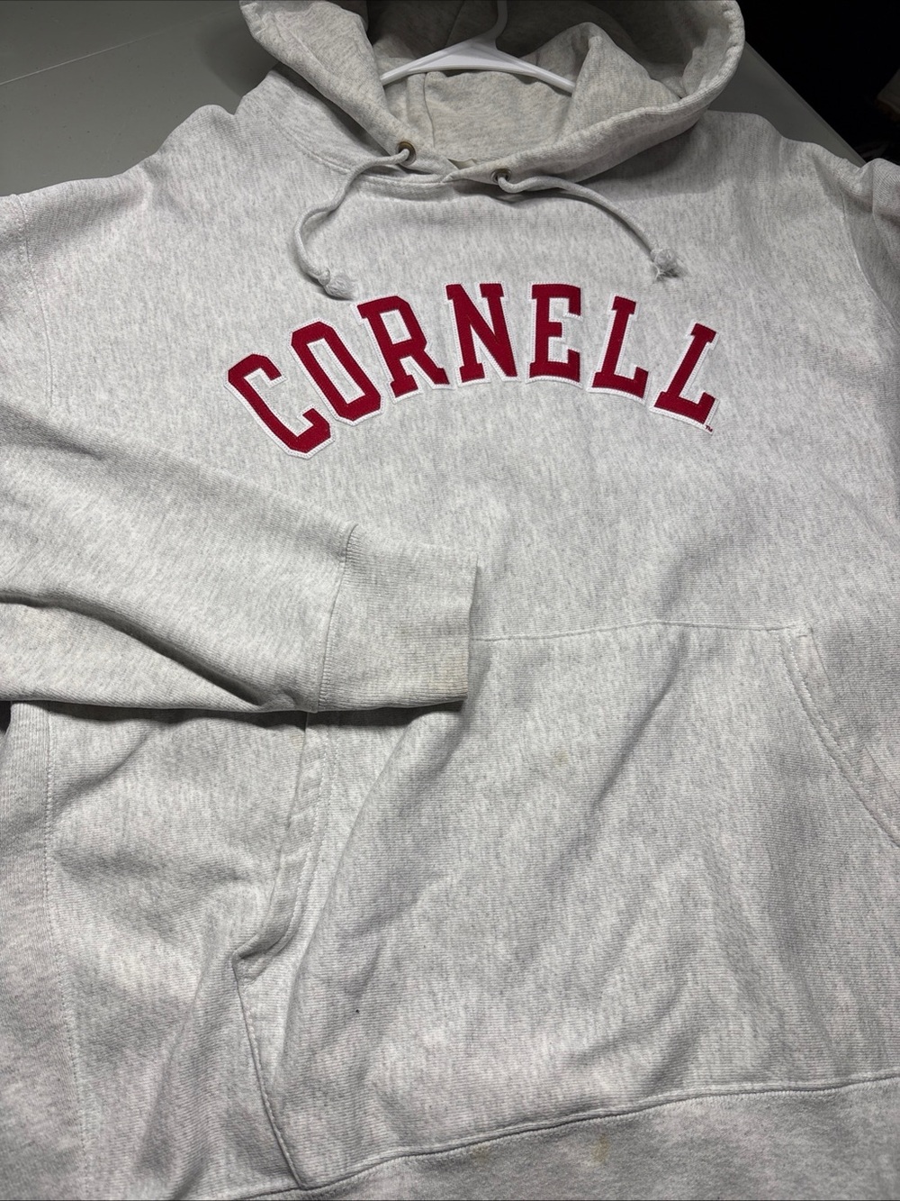 Vintage 90s Cornell Champion Reverse Weave Hoodie Ivy League Gray Men's XL